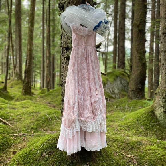 Extremely Rare! Vintage Blush pink ball gown - Picture 11 of 14